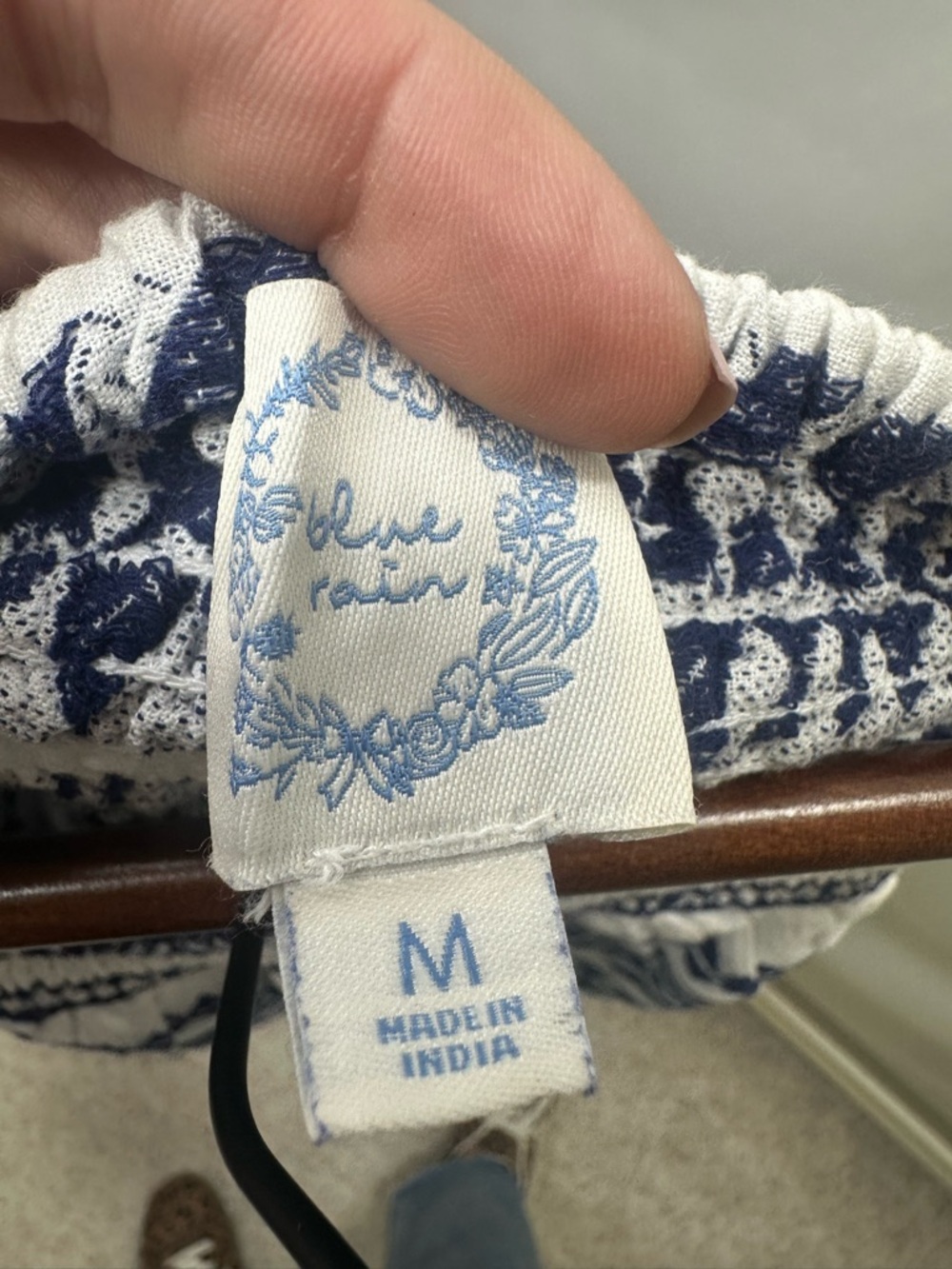 Blue Rain Navy and White Ruched FestivalMini Skirt Size M - Picture 5 of 5